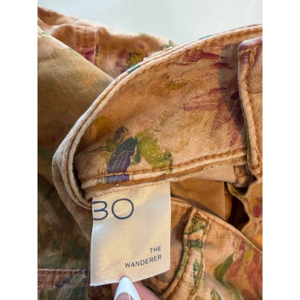 Pilcro Anthropologie Wanderer Straight Leg Jeans Women 30 Cottage Floral Rose - Picture 5 of 16